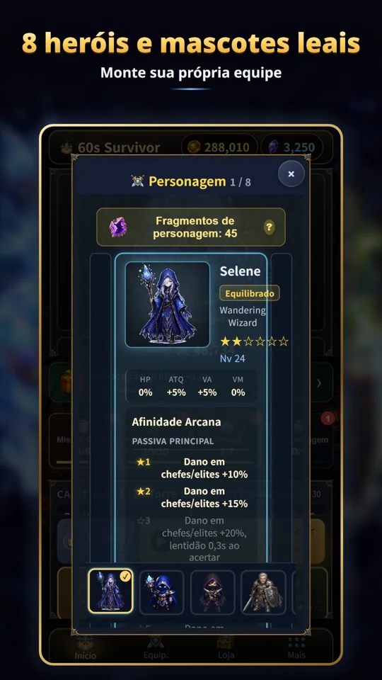 Personagens únicos